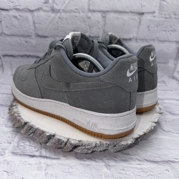 Nike Air Force 1 Low ID Nike By You DN4162-991 Gray Suede Gum Men's Size 11 - Picture 4 of 11